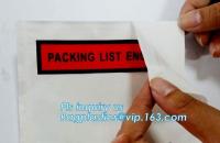 Envelopes autoadesivos do PE para a lista de embalagem dos documentos/encarregados do envio da correspondência polis/sacos de envio pelo correio do plástico, envelope do bloco do correio, bagease pac