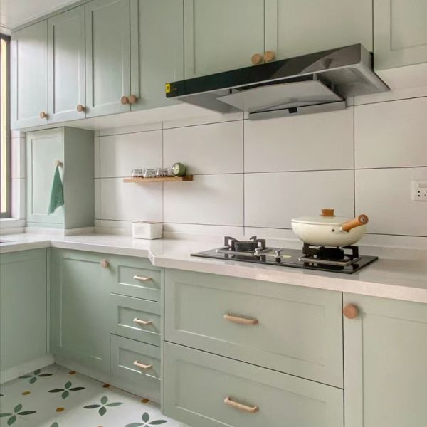 Shaker Kitchen Cabinet and 3D Design Acrylic Modular Kitchen, Custom Size Available