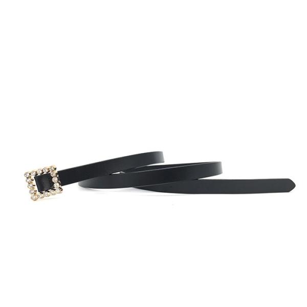 Women Party 1.5cm Dressy Rhinestone Belts With Alloy Buckle