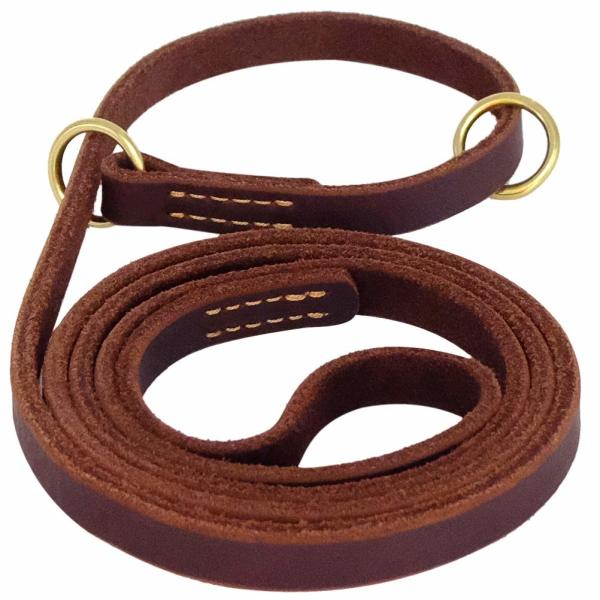 6 Feet Genuine Handmade Dog Leather Leashes No Slip