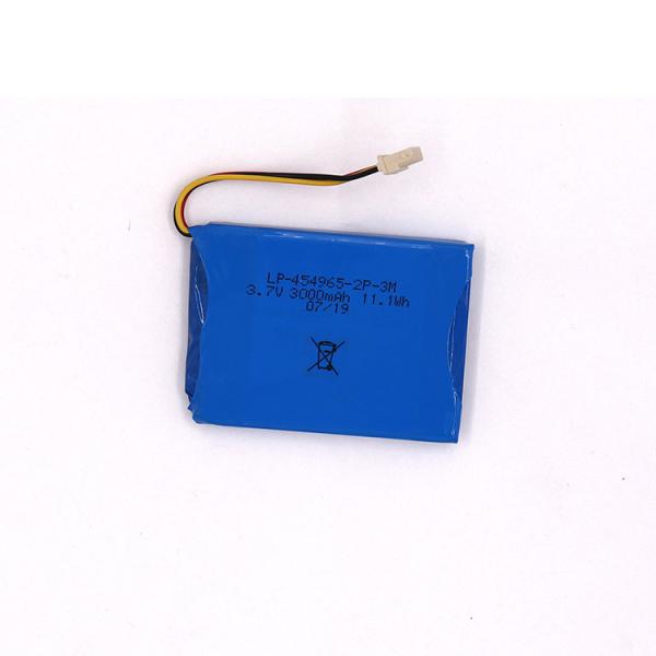 BAKTH-454965P-2P-3M 3.7V 3000mAh Vente à chaud batterie rechargeable au lithium polymère pour les applications électriques