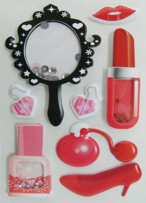 Red Layered Vintage Toy Stickers Paper Shaker Stickers For Laptops Make Up Style