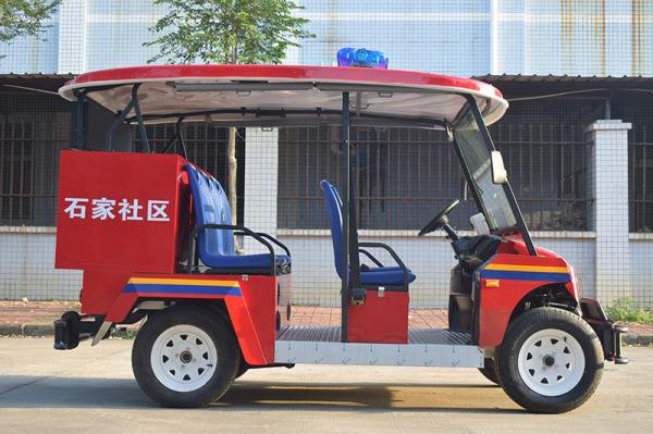 48V Lithium Battery Electric Fire Truck Golf Cart 5 Seater
