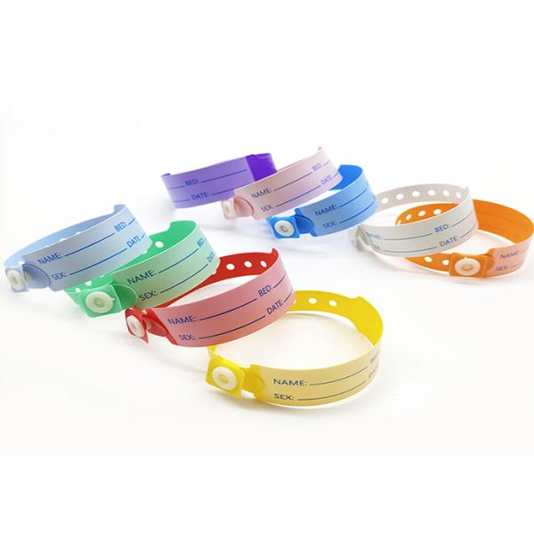 Браслета идентификации EN 13795 цвет голубое ISO13485 PVC терпеливого материальный