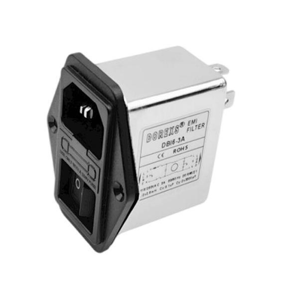 Фильтр DBI6 EMI, фильтр шума линий питания переменного тока 6A с розеткой IEC
