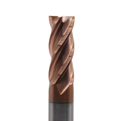 4mm Dia 4*10*4*50 TiAISiN Coated 4 Flat Flutes Carbide Square End Mill For Carbon Steel Alloy Steel Cast Iron