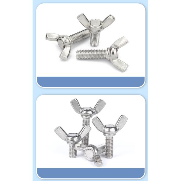 Din316 Wing Bolt Carbon Steel Wing Bolt Stainless Steel Eyebolt with Wing Nut butterfly Bolt Galvanized