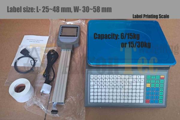 Electronic Digital Weighing Scale With Label Printing, LCD Display Label Printing Scale