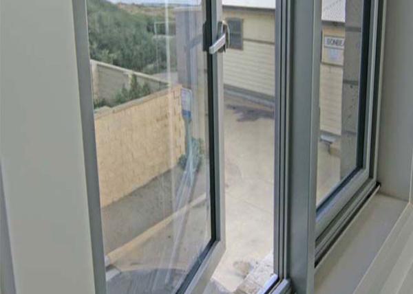 Villa Double Glazed Aluminium Windows Powder Coated With Stainless Steel Mesh