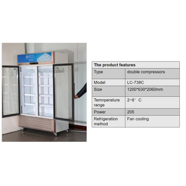 Gold Series Double Door Refrigerator Glass Door