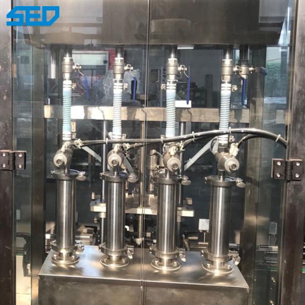 Machine de remplissage et de couverture de bouteilles en verre pour les matériaux visqueux