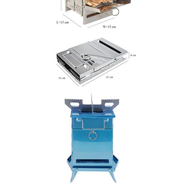 Гриль барбекю гриля угля барбекю складчатости нержавеющей стали мини