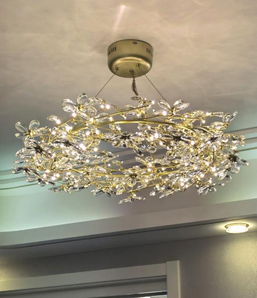 Crystal Chandelier LED Home Decor Lamp Round Flower Creative Design tree branch chandelier(WH-CY-232)