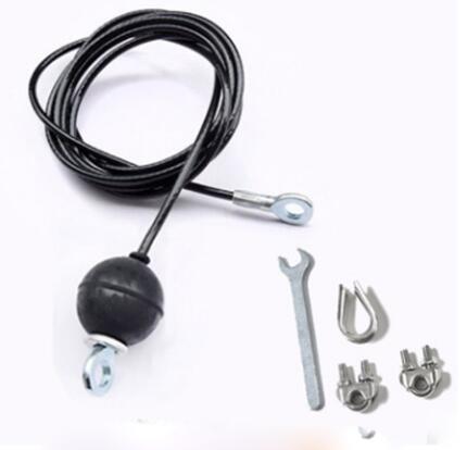 Cable de gimnasio recubierto de TPU negro de 7x19 4mm-6mm para equipos de fitness