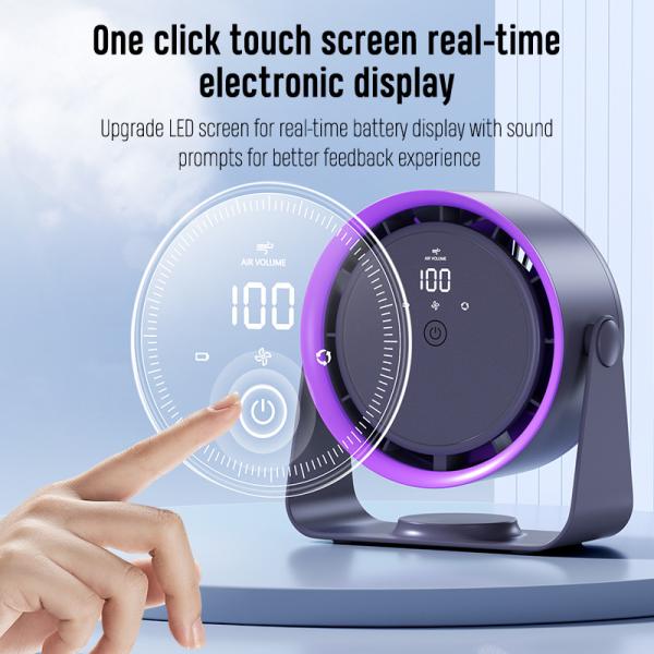 Cooling Solution 2 in 1 Electric Table Fan with Touch Display Control and 5 Speed Adjust