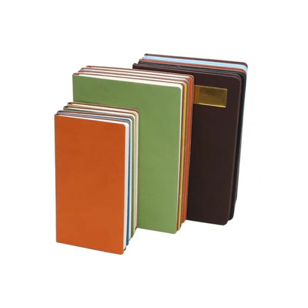 Macaron Colored A5 PU Leather Journal Notebook For Business Office Planning