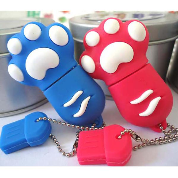 Cute Cat Claw Carton USB Flash Drive, PVC Gift Usb 2.0 Cartoon Usb Stick Bulk Cheap