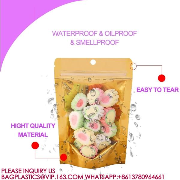 Resealable Storage Bags Packaging Foil Mylar Pouches Small Business, Foods, Party Favors