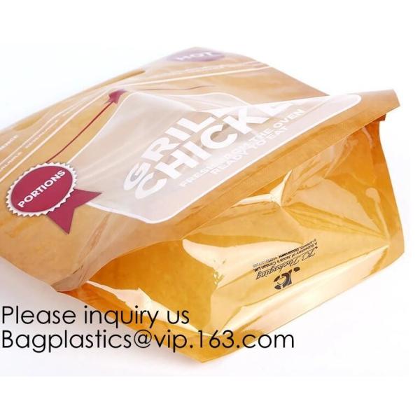 Kraft-Paper-Roast-Chicken-Bag Roast Chicken Food Package Food Packing Bag Custom Food Packing,Hot Deli Bag Chicken Stand