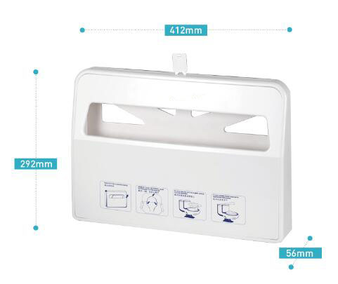 Wall Mounted Health Gards Toilet Seat Cover Dispenser White For Hand Cleaning