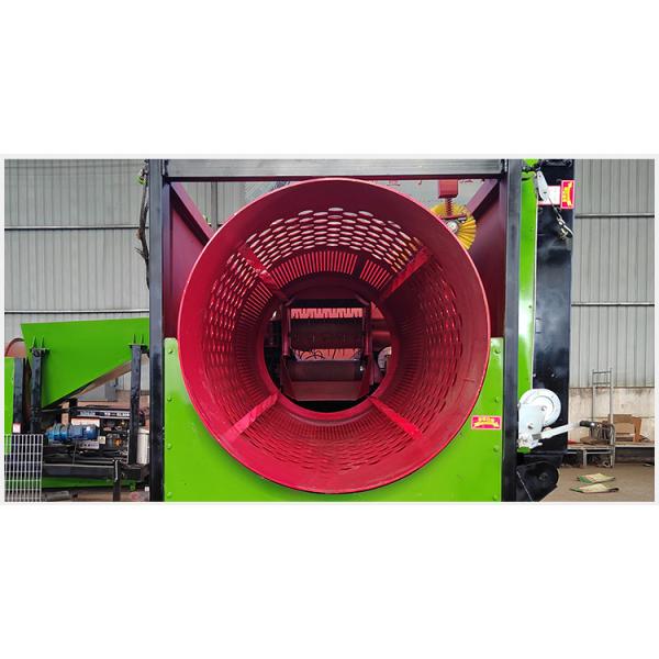 High Capacity Rotation Type Mobile Compost Trommel Screen for Building Material Shops