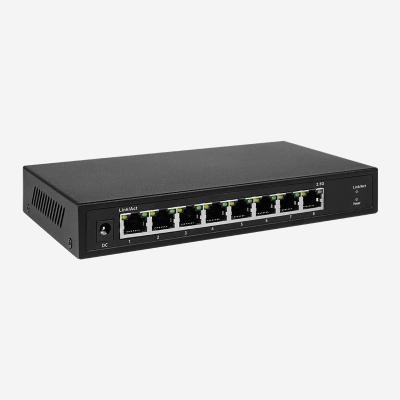8 portas 2.5G PoE Switch não gerenciado 40Gbps Arquitetura de armazenamento e transferência