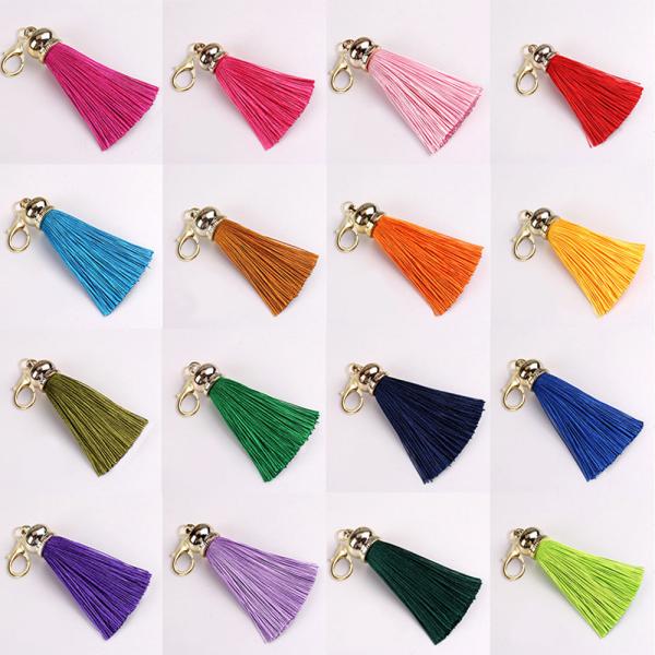 Zinc Alloy Lobster Clasp Metal Accessories Tassel Pendants For Keychain Dangle