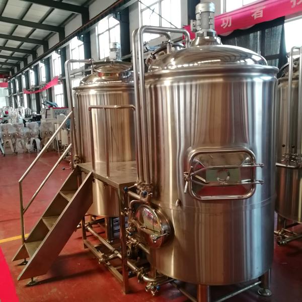 CE And ISO Silver Home Beer Brewing Equipment 300L 500L Long Life Time