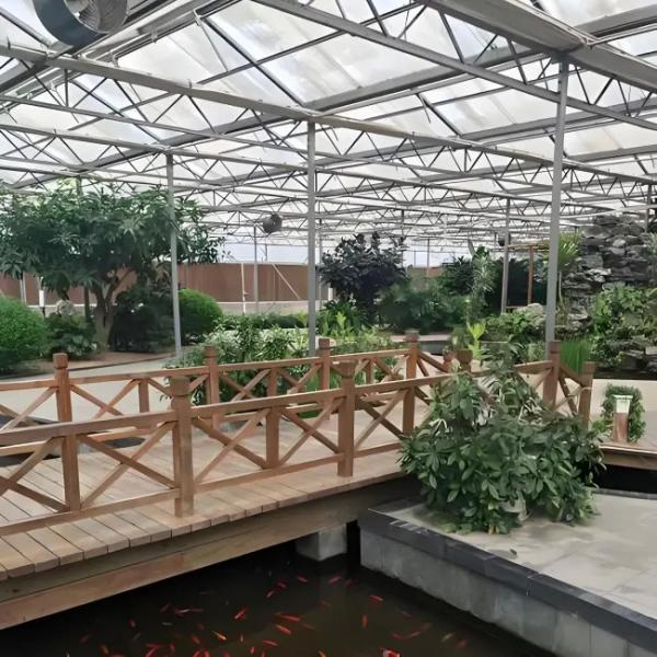 Venlo Glass Greenhouse for Flower Growing with Substrate Culture