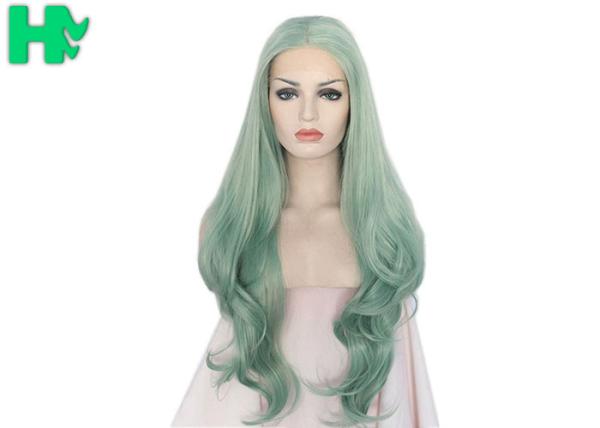 Fashion Multi Color Synthetic Cosplay Wigs , Long Curly Wave Hair Wigs