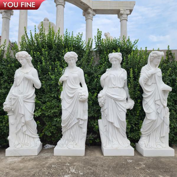Custom Life Size Immaculate Marble Sculpture Four Season Statue