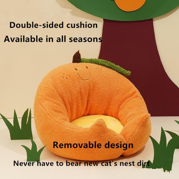 Approvisionnements de conservation chauds d'animal familier de Cat Bed Four Season Pet de lit de niche orange de Cat House Cat House Teddy en hiver
