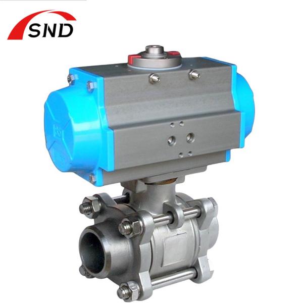 WCB Pneumatic Ball Valve Flange Connection Air Oil Water Media