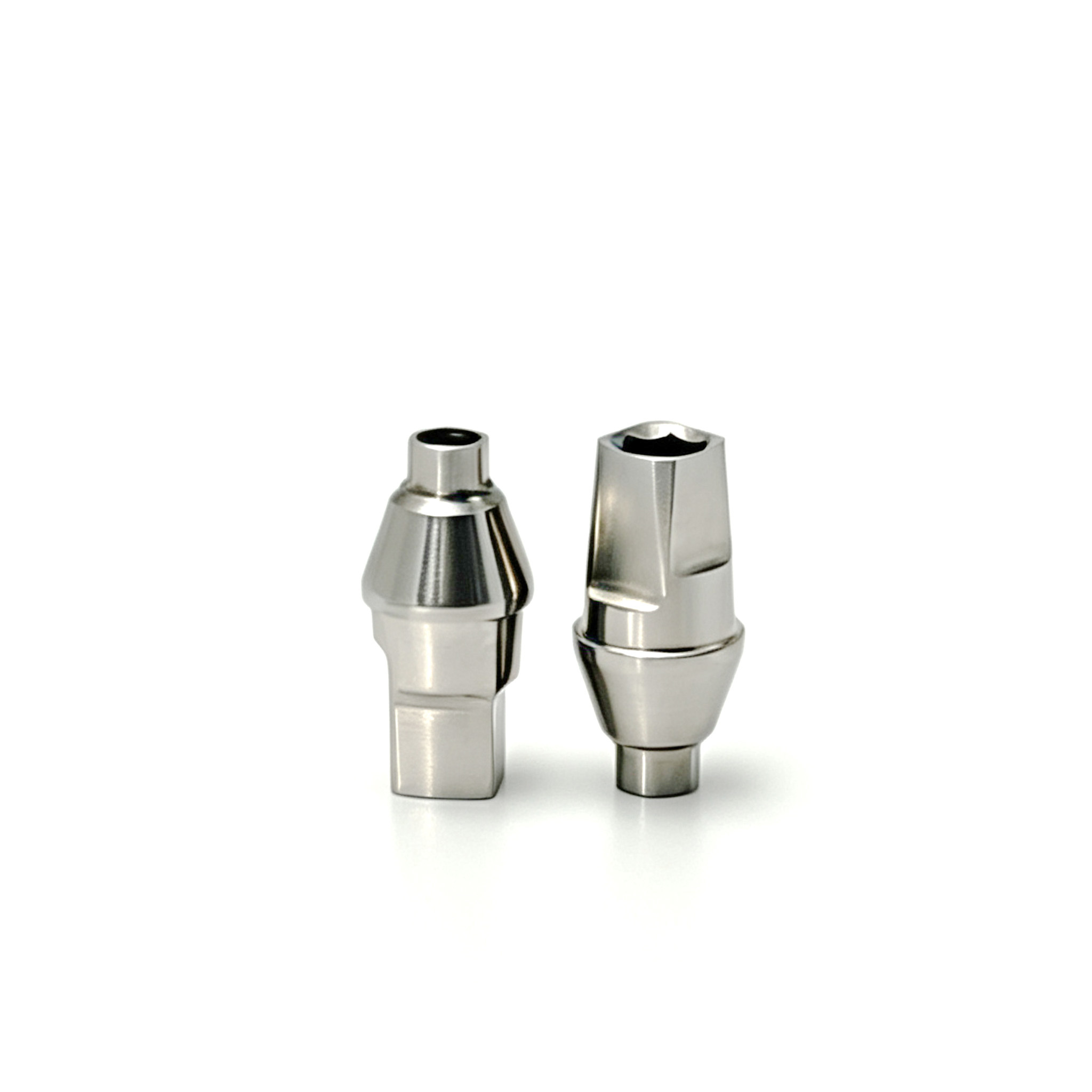 Customized TC4 Titanium Alloy Straight Abutment with Hexagonal Connection