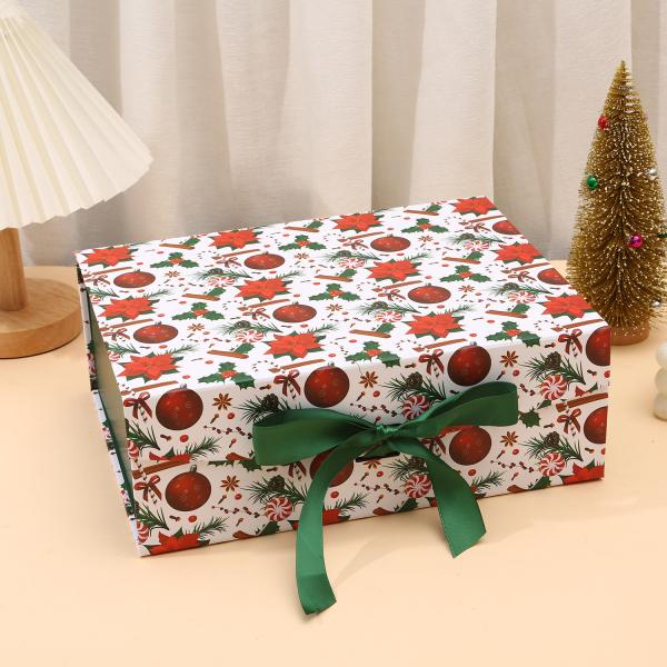 Christmas Holiday Fold Gift Box Incorporating Customers Logo Suitable for Luxury Packaging and Professional Gift Presentation