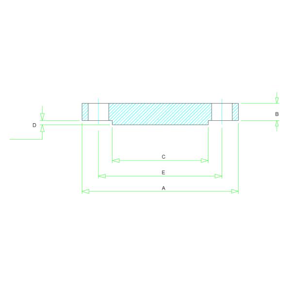 Chemical Industry Carbon Steel Forged Flanges Smooth Surface 2500# 1/2