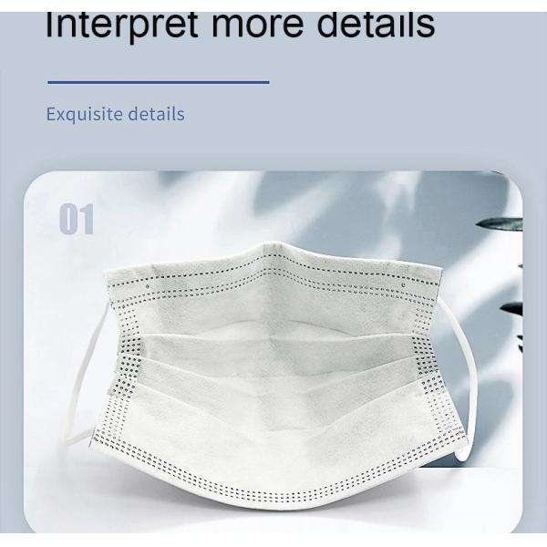 Adult 3 Ply Disposable Antiviral Blue Face Mask