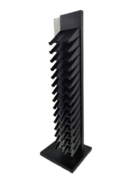 Floorstanding Porcelain Panel Tile Display Stand Tower Holder Stone Sample Display Rack