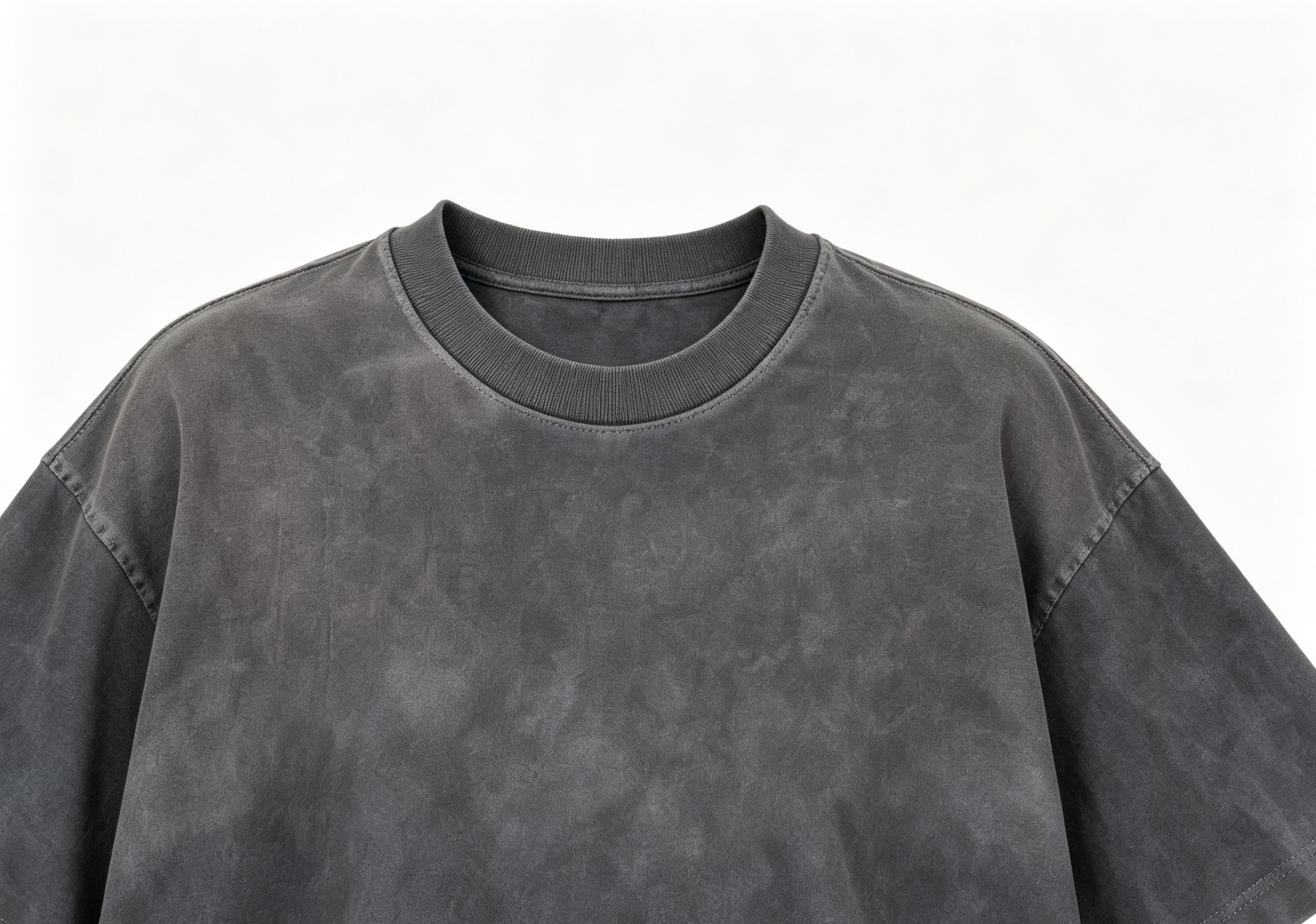 260GSM Vintage Washed Tube Single Stitch Men’s Crew Neck T-Shirt, Loose Oversized Retro Short Sleeve Blank Tee for Bulk Wholesale