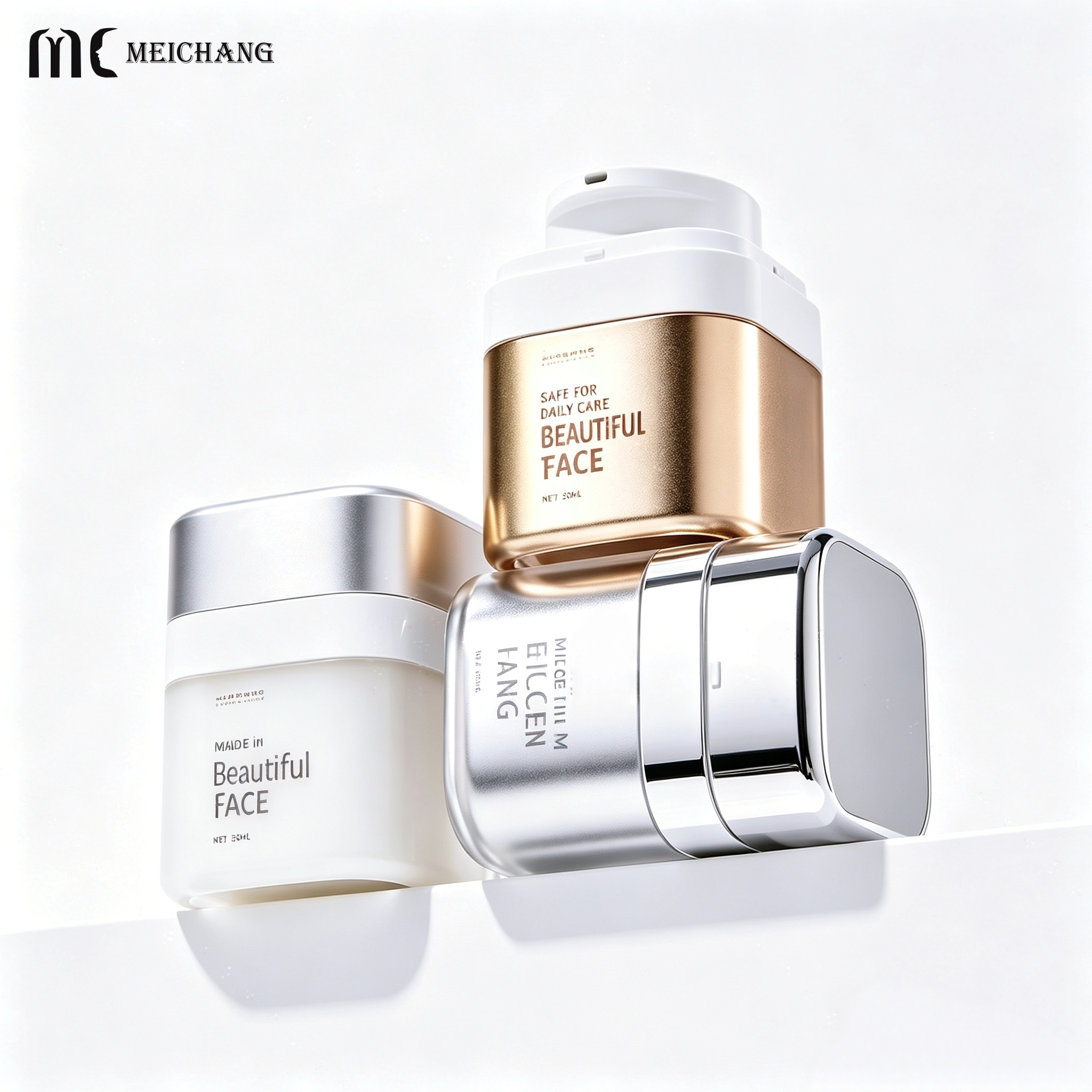 30g / 50g Square Refillable Airless Cream Jar with Replaceable PP Inner Liner(MC-P-564)