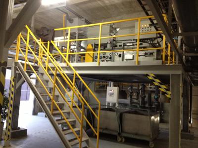 Equipamento de secagem da grande lama horizontal da taxa de transferência com separação líquida contínua