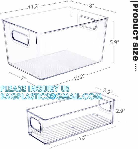 Plastic Storage Bins With Lids X-Large – Perfect Kitchen Or Pantry Organization, Fridge, Cabinet Organizers