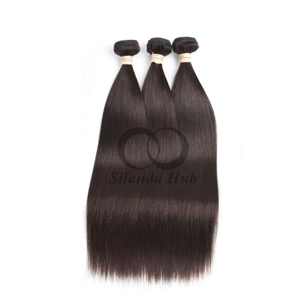 #2 Dark Brown Straight Remy Human Hair Bundles Sew In Weave Bundles Brazilian Bundle Deals