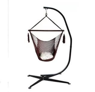 C Type Bracket Hanging Chair Durable Rattan Swing Hammock Egg Chair for Indoor/Outdoor