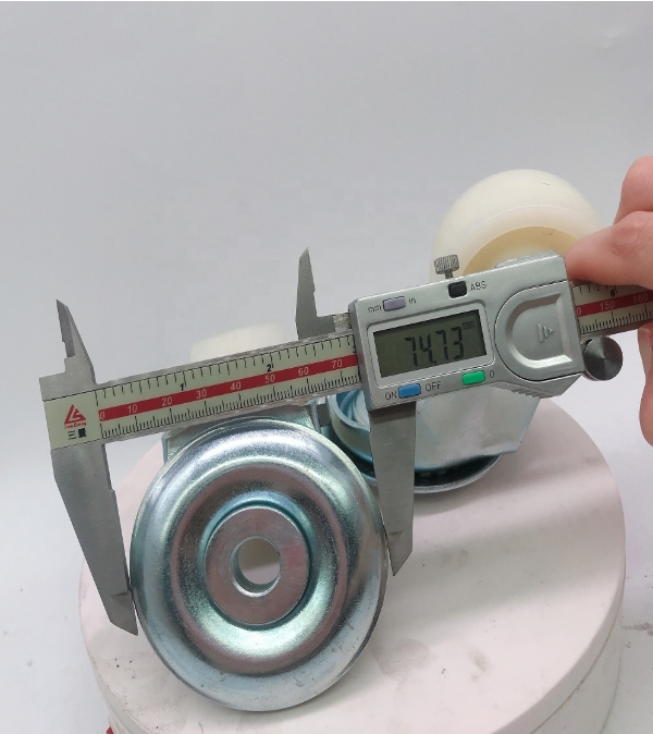 65 mm Diameter Medium Duty Plain Bearing Nylon Caster Wheel – 80kg Wear-Resistant Flat Free Castor