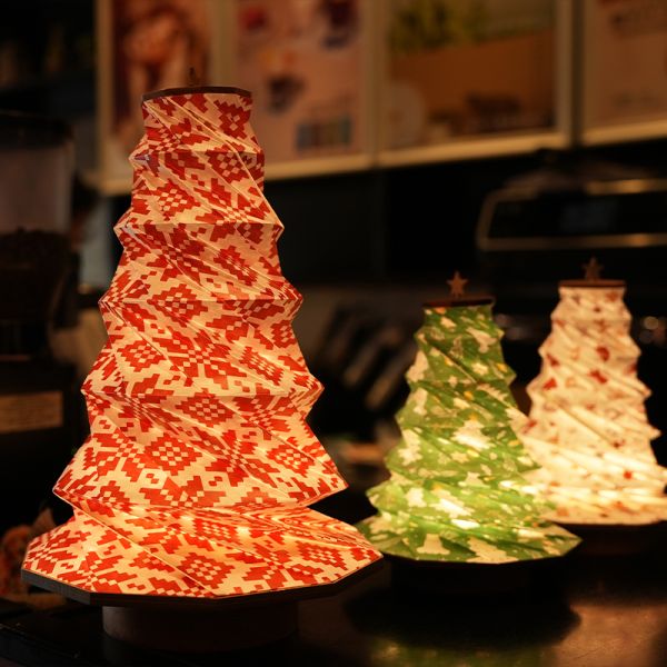OEM Handmade Christmas Paper Lamp Home Decor 27.6cm IP20 Waterproof