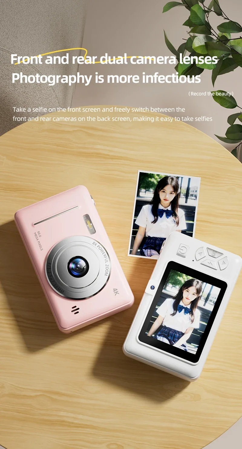 A1 Retro Design CCD Digital Dual Camera 50MP High-Definition