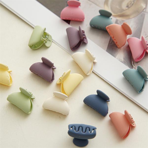 Resin Summer baby girls flower Morandi girls hair square shark clip accessories Ins back head clip fascinator