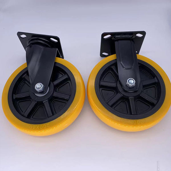 6 Inch Fixed Castor Wheel TPE Tread Wheel Casters Heavy Duty Castors