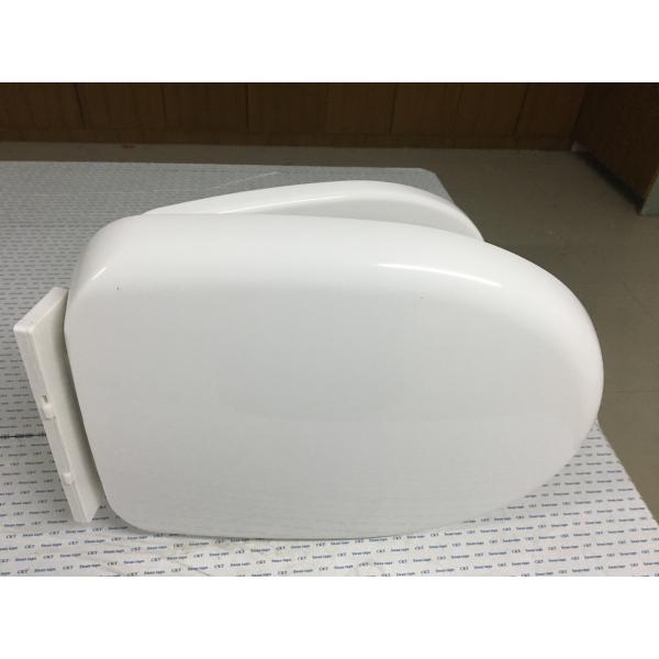 White Self Closing Toilet Seat Lid , Toilet Seat Cover For Elongated Toilet